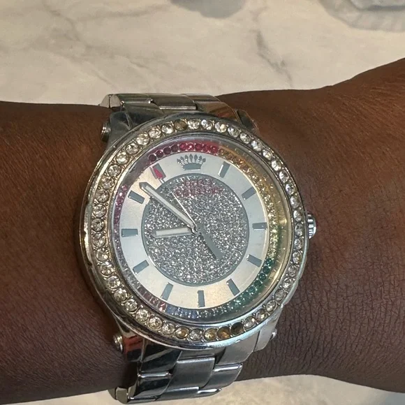 Juicy Couture Silver Watch with Rainbow Accents - Picture 3 of 10